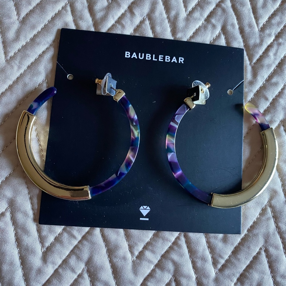 Bauble Bar MulticolorTassiana Resin Hoops*FIRM* - Picture 5 of 6